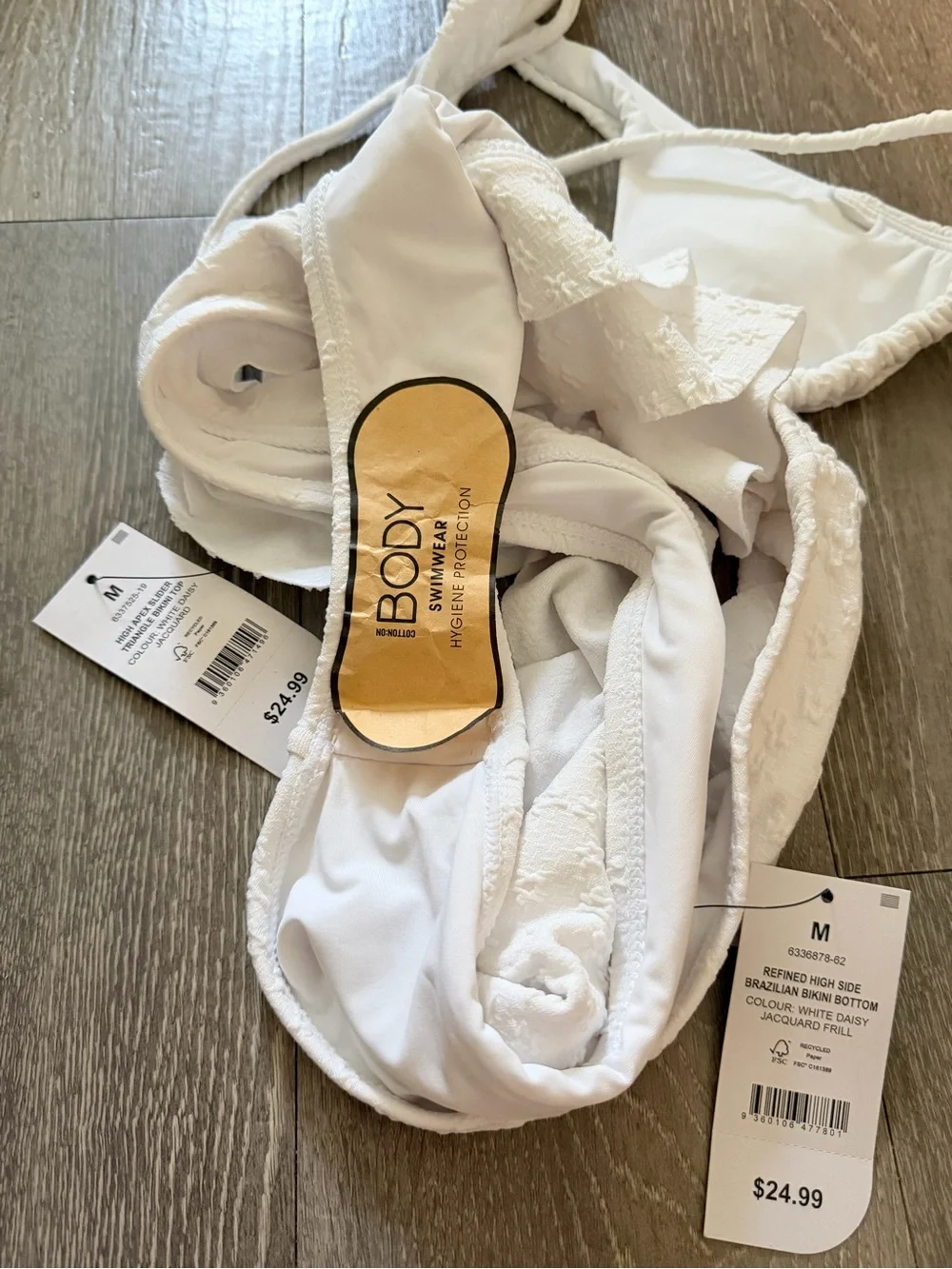 2 Piece Cotton On Body White Bikini Size Medium